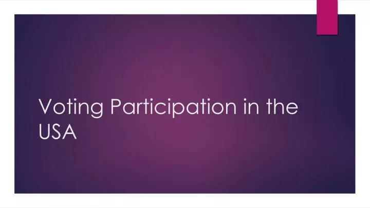 voting participation in the usa