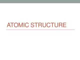 atomic structure