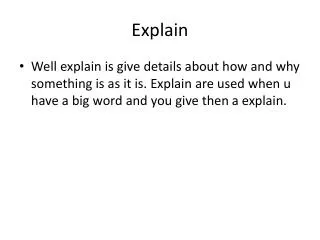 explain