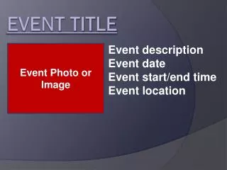 EVENT TITLE