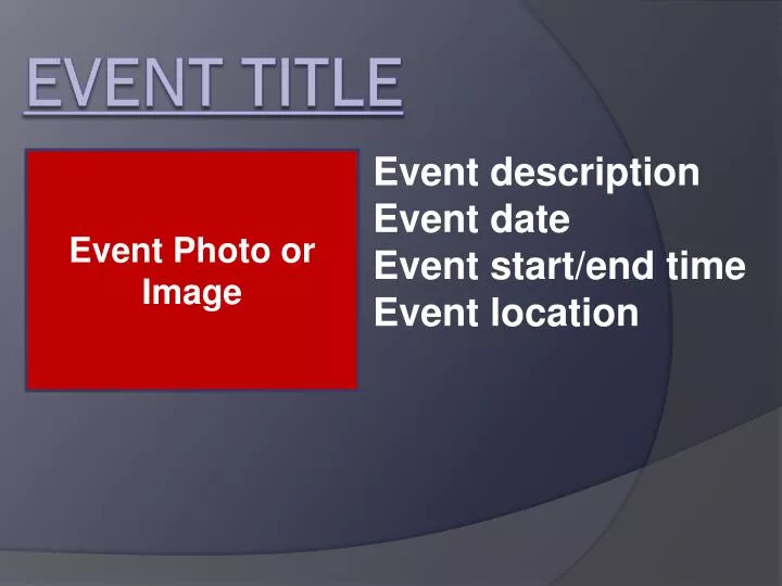 event title