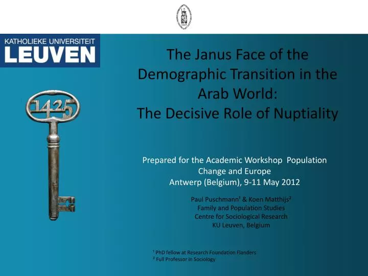 the janus face of the demographic transition in the arab world the decisive role of nuptiality