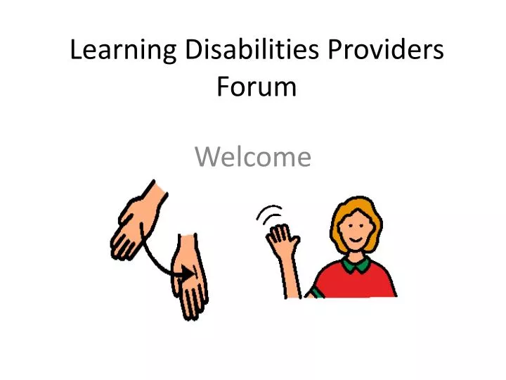 learning disabilities providers forum
