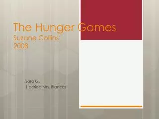 The Hunger Games Suzane Collins 2008