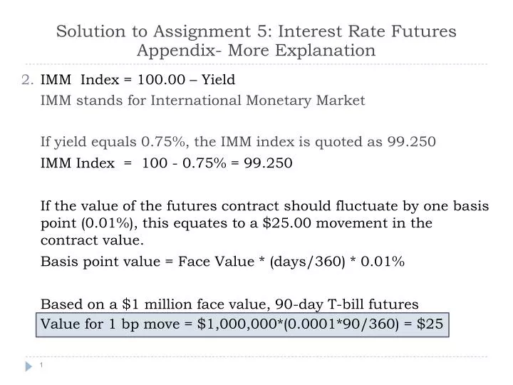 assignment on interest rates