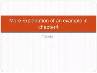 More Explanation of an example in chapter4