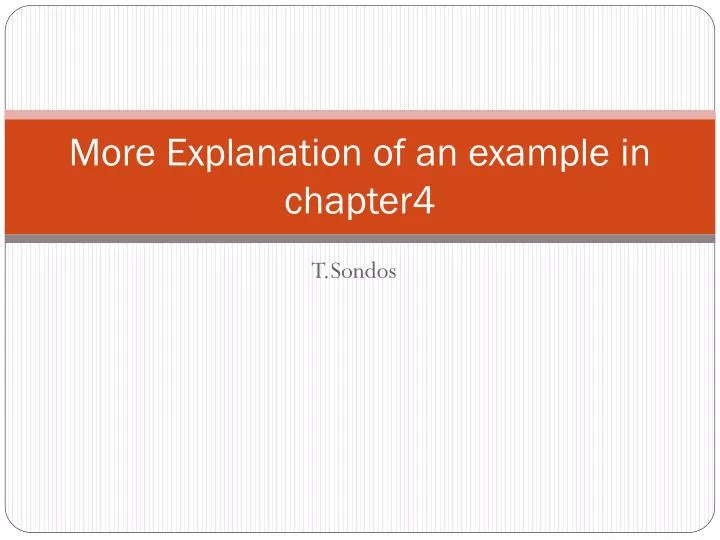 more explanation of an example in chapter4