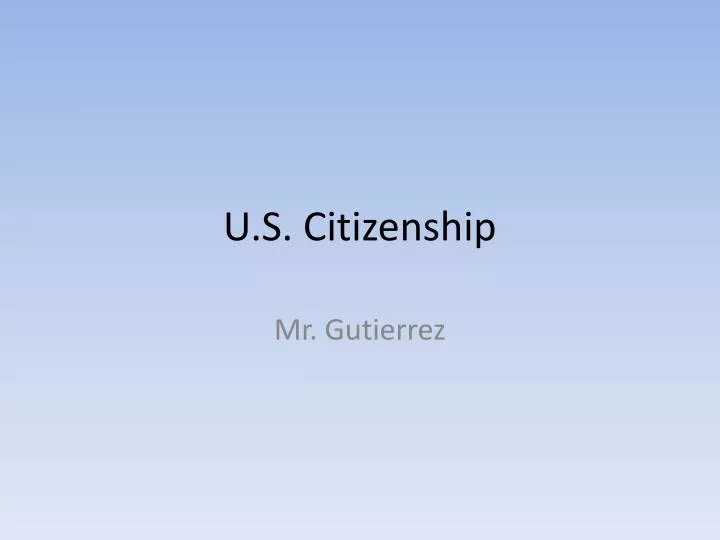 u s citizenship