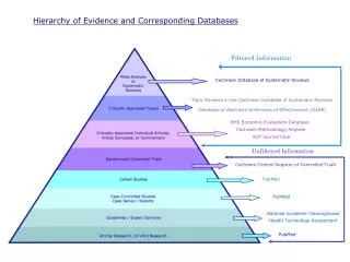 Hierarchy of Evidence and Corresponding Databases