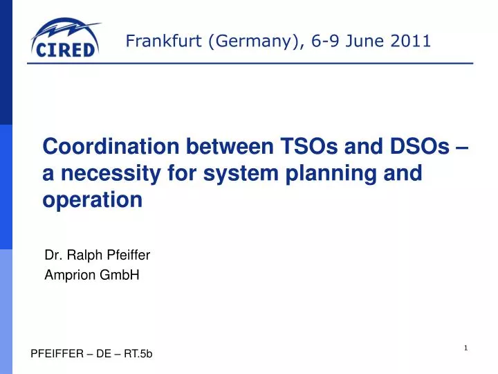 coordination between tsos and dsos a necessity for system planning and operation