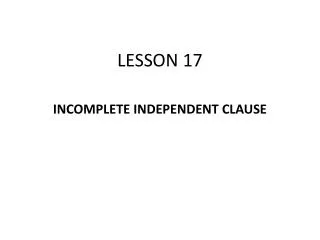 LESSON 17