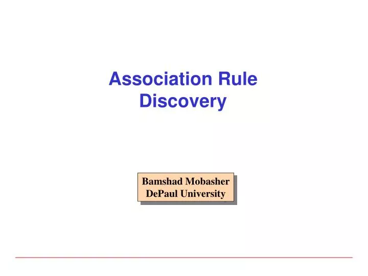association rule discovery