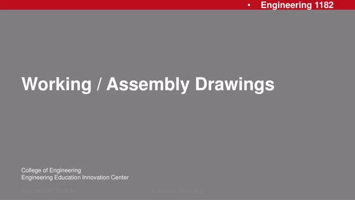 working assembly drawings