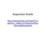 Evaporator Smells - slide 1