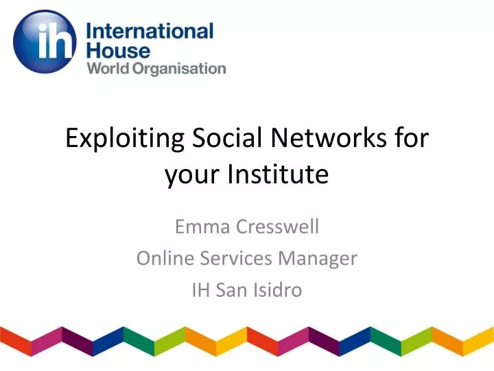 exploiting social networks for your institute