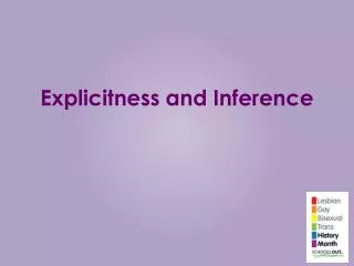 explicitness and inference
