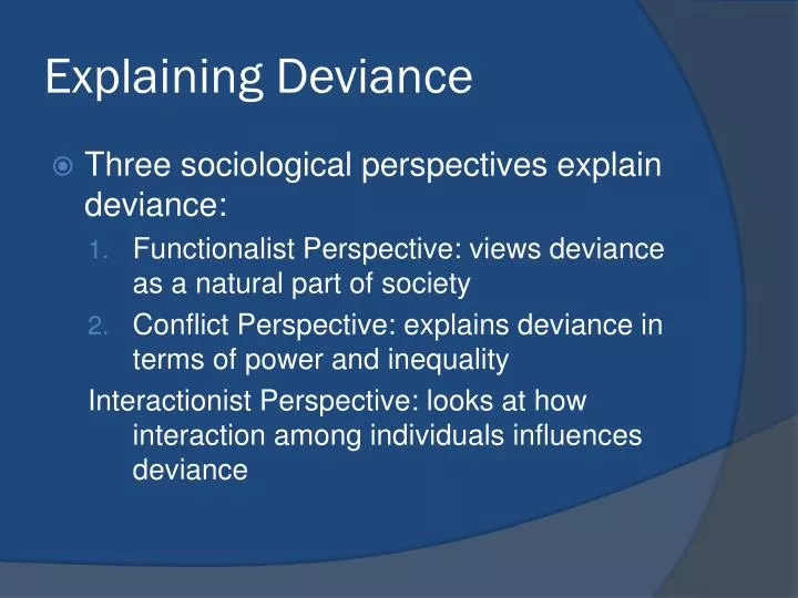 explaining deviance