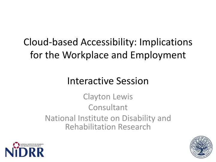 cloud based accessibility implications for the workplace and employment interactive session