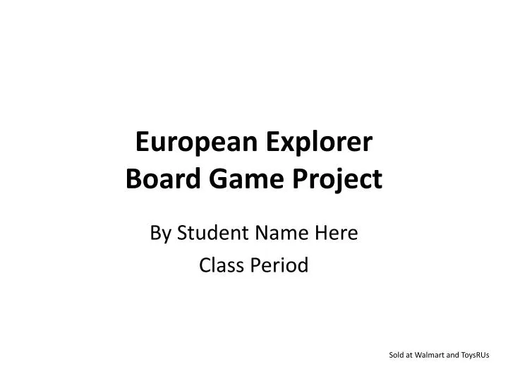 european explorer board game project