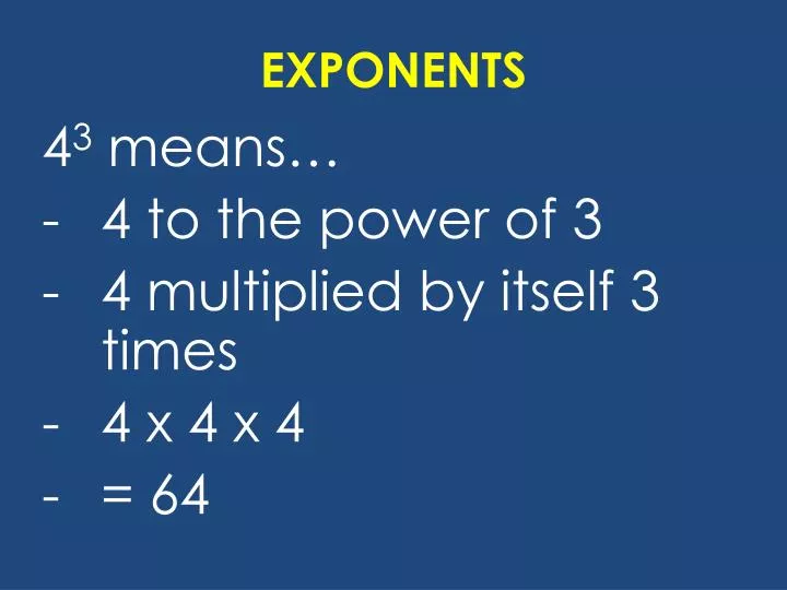 exponents