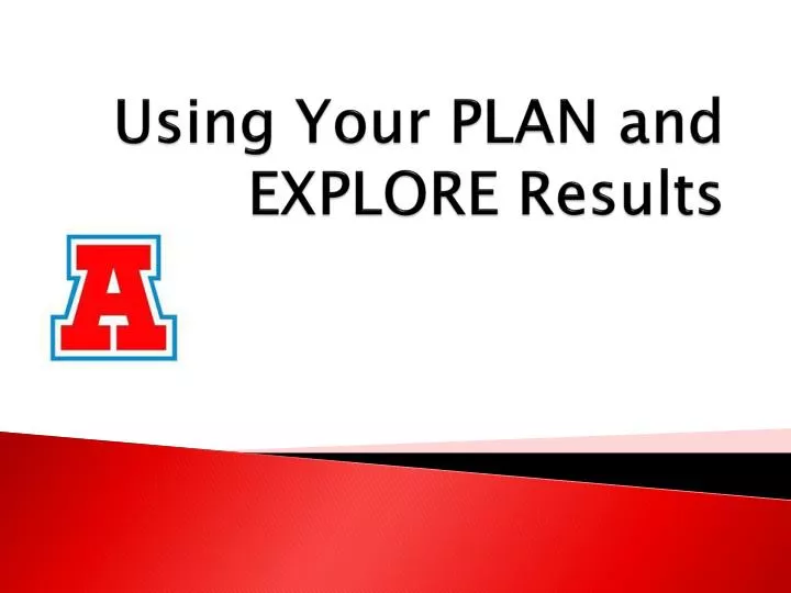 using your plan and explore results