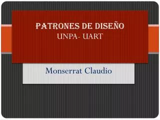 patrones de dise o unpa uart