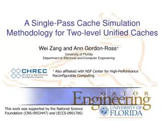 A Single-Pass Cache Simulation Methodology for Two-level Unified Caches