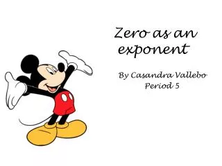 Zero as an exponent