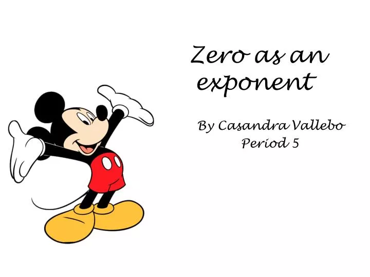 zero as an exponent