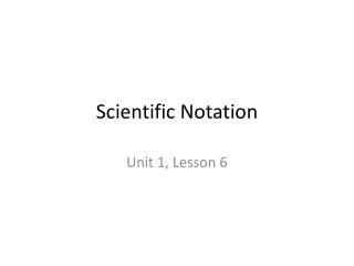 scientific notation