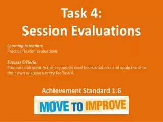 Task 4: Session Evaluations