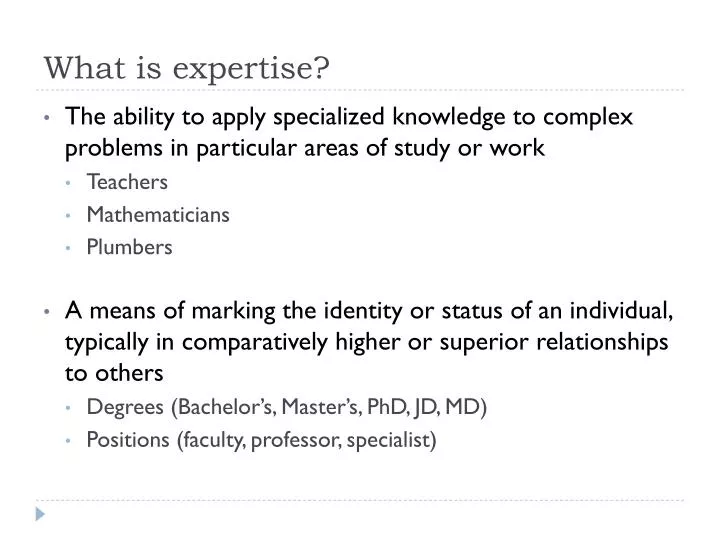 what is expertise