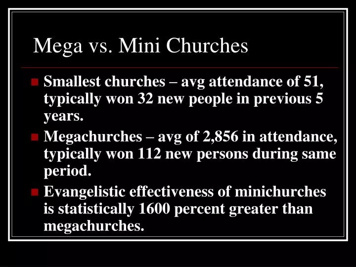 mega vs mini churches