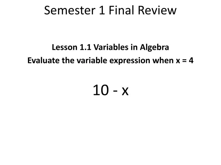 semester 1 final review