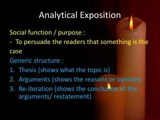 Analytical Exposition