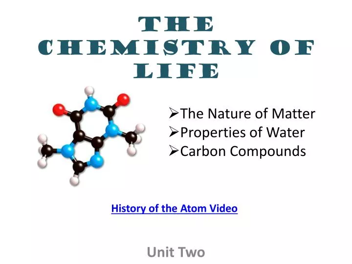 the chemistry of life