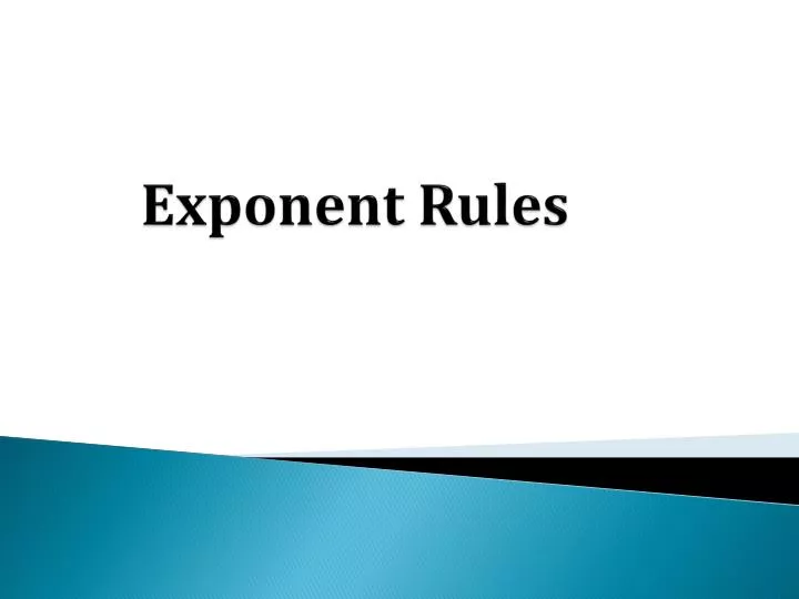 exponent rules