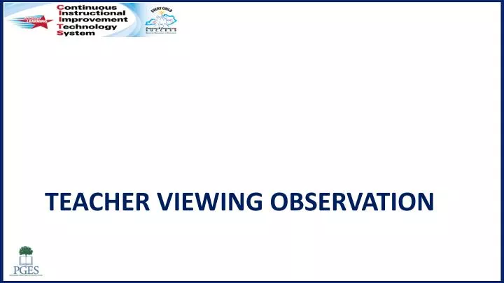 teacher viewing observation