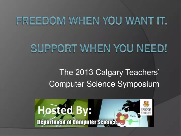 the 2013 calgary teachers computer science symposium