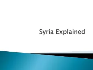 Syria Explained
