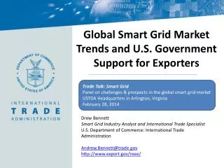 Drew Bennett Smart Grid Industry Analyst and International Trade Specialist