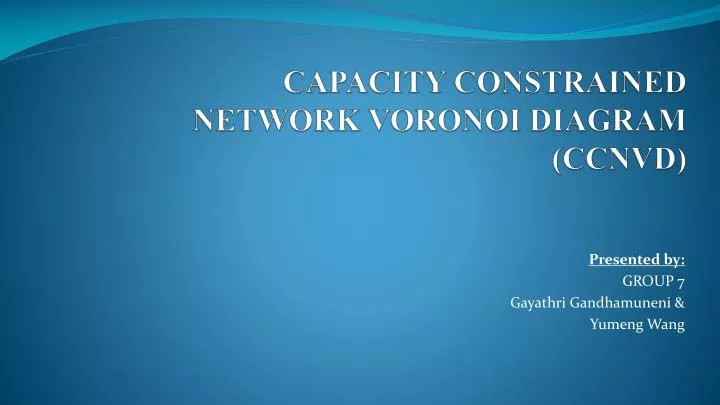 capacity constrained network voronoi diagram ccnvd