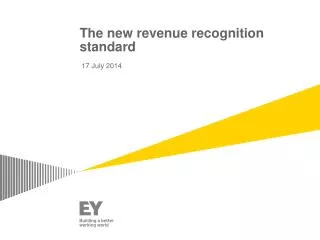 The new revenue recognition standard