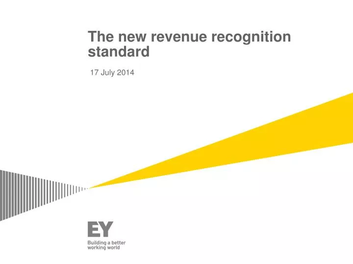 the new revenue recognition standard