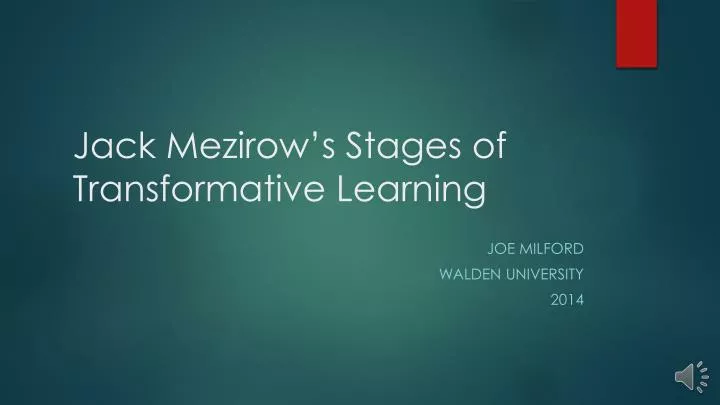 jack mezirow s stages of transformative learning