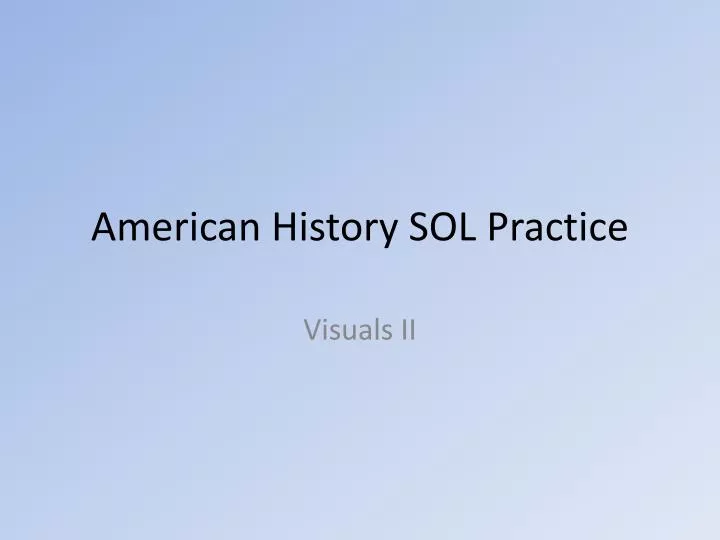 american history sol practice