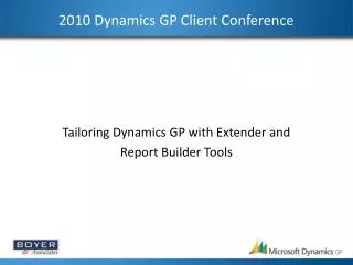 2010 Dynamics GP Client Conference