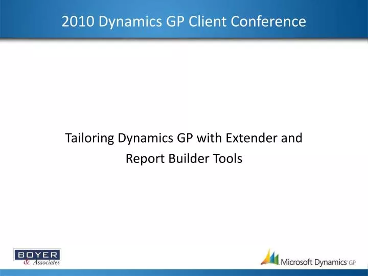 2010 dynamics gp client conference