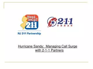 Hurricane Sandy: Managing Call Surge with 2-1-1 Partners