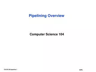 Pipelining Overview